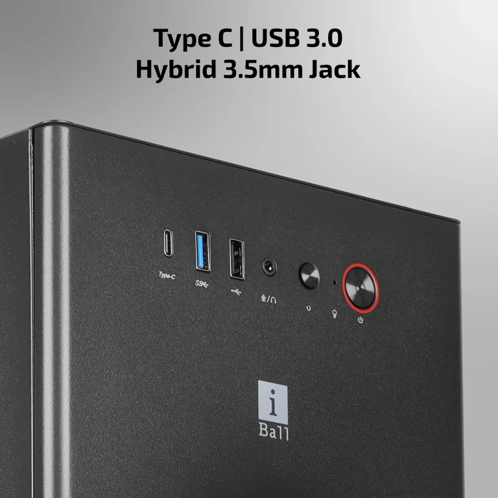 Iball Cabinet With Smps AT30C Black view 3